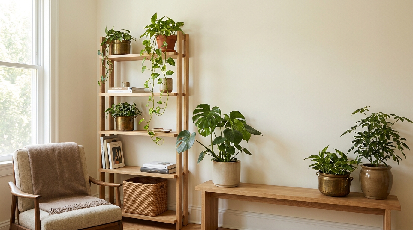 Indoor plants $100 living room corner setup