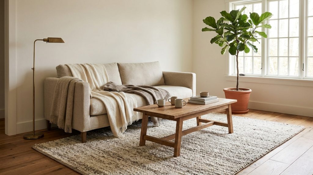 cozy living room setup - feature - editorial home decor styling photography 2026