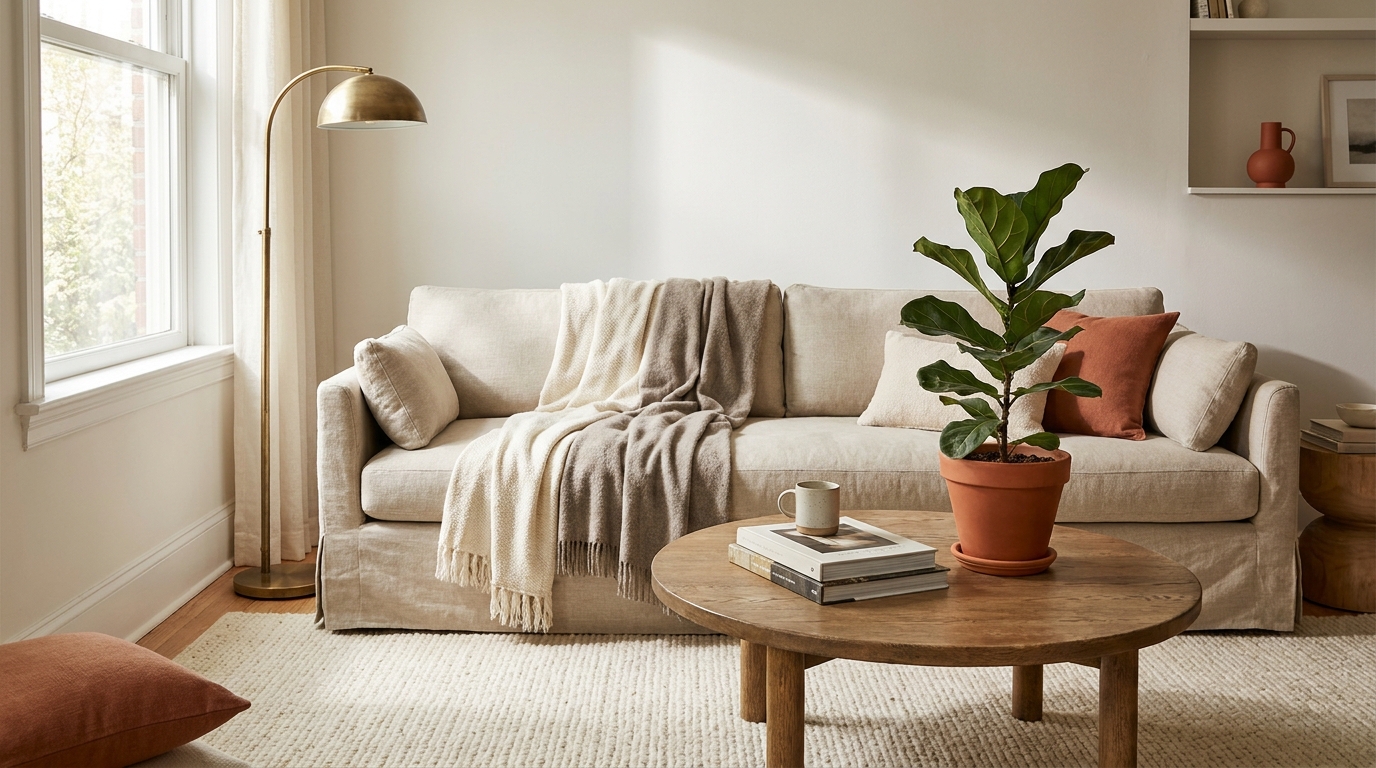 best sofas under 1500 — editorial home decor styled scene with natural daylight and renter-friendly setup