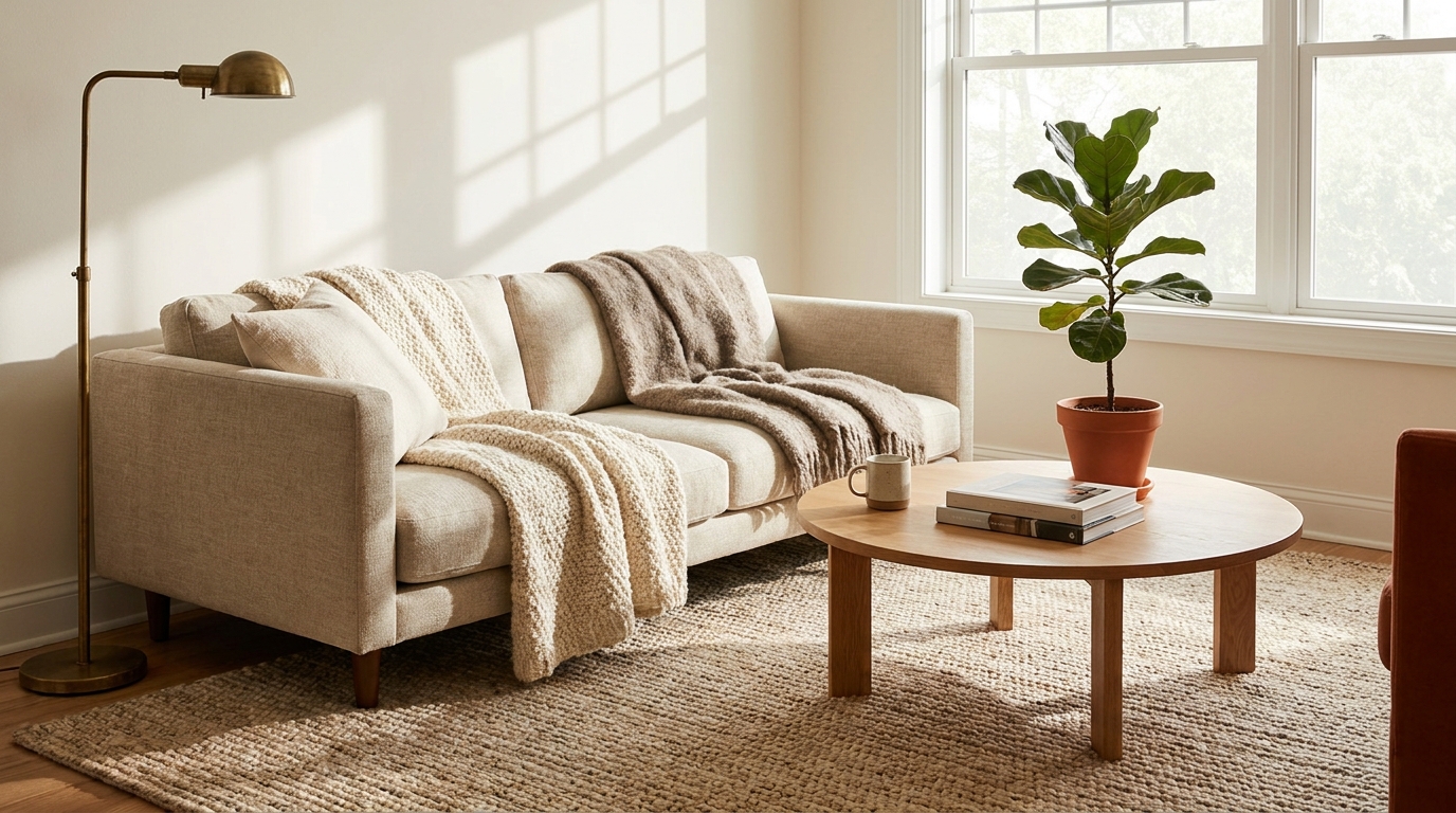 best sofas under 1500 — editorial home decor styled scene with natural daylight and renter-friendly setup