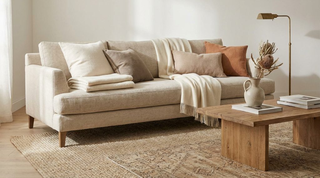 living room layering - feature - editorial home decor styling photography 2026