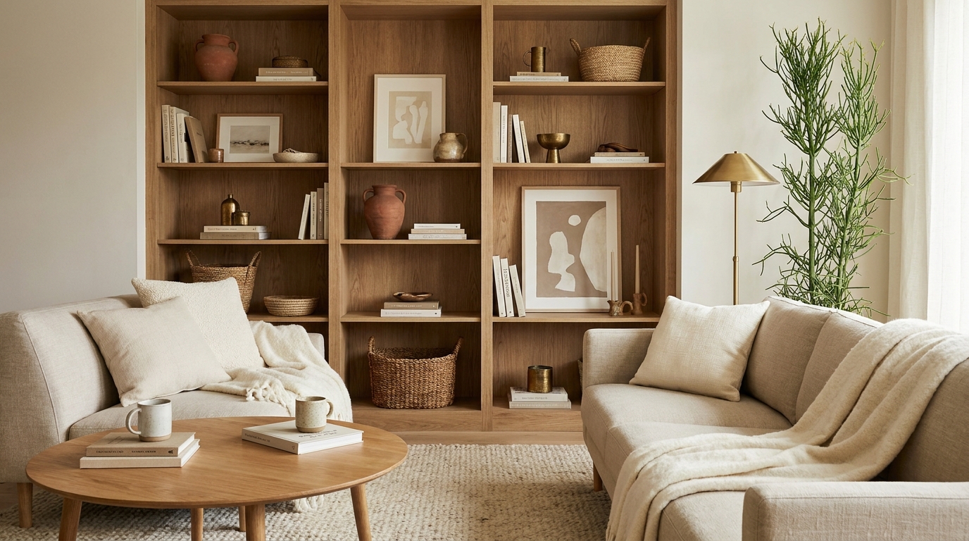 Bookshelf styling ideas for living room 2026 aesthetic