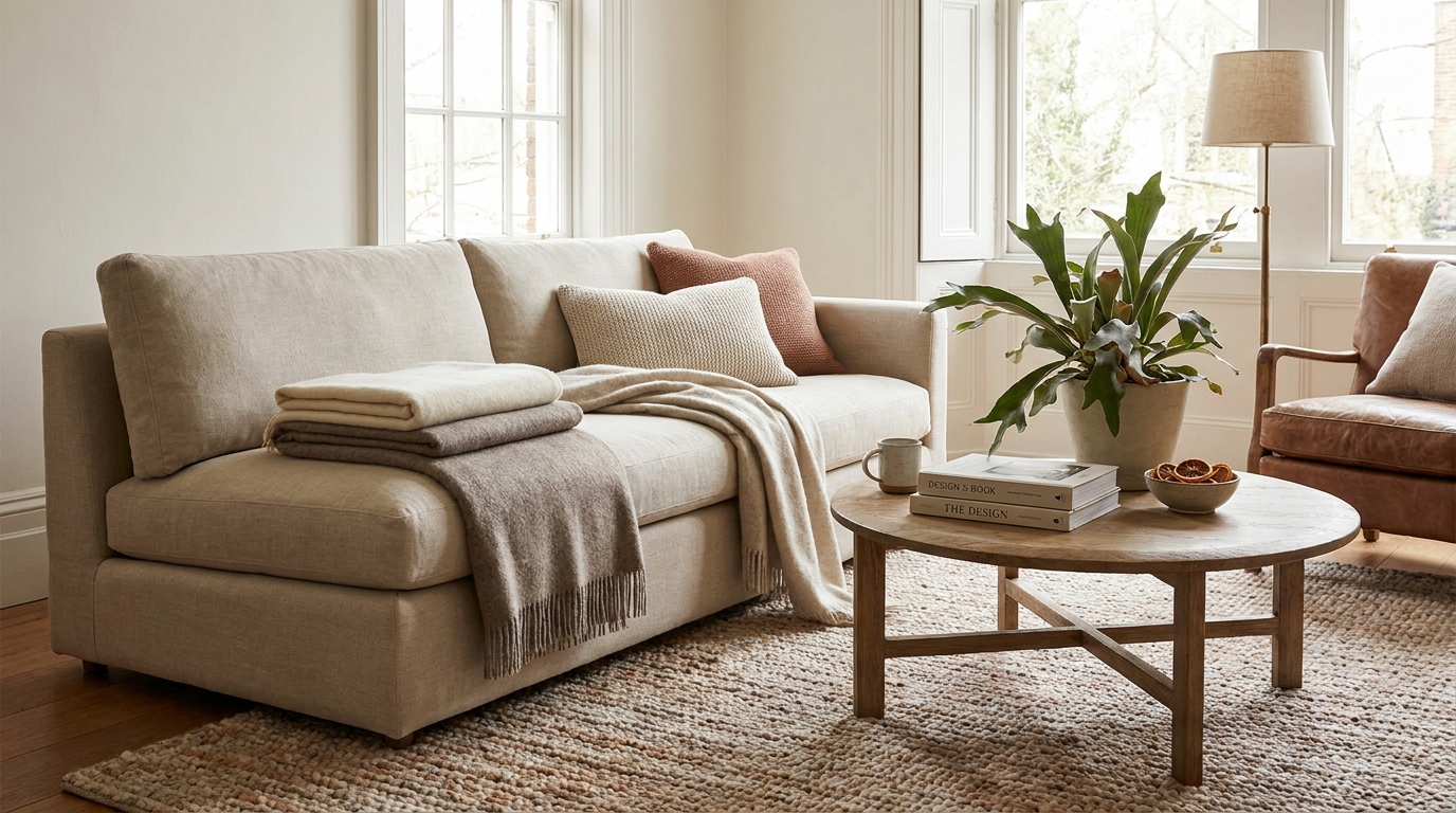 Modern vs cozy vs maximalist living room comparison chart