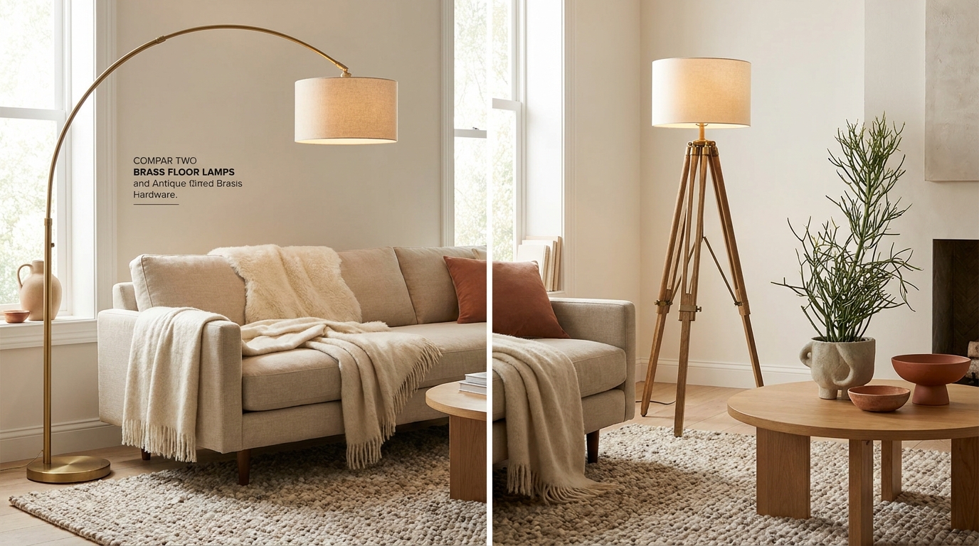 Best floor lamps for living room - arc lamp and tripod comparison