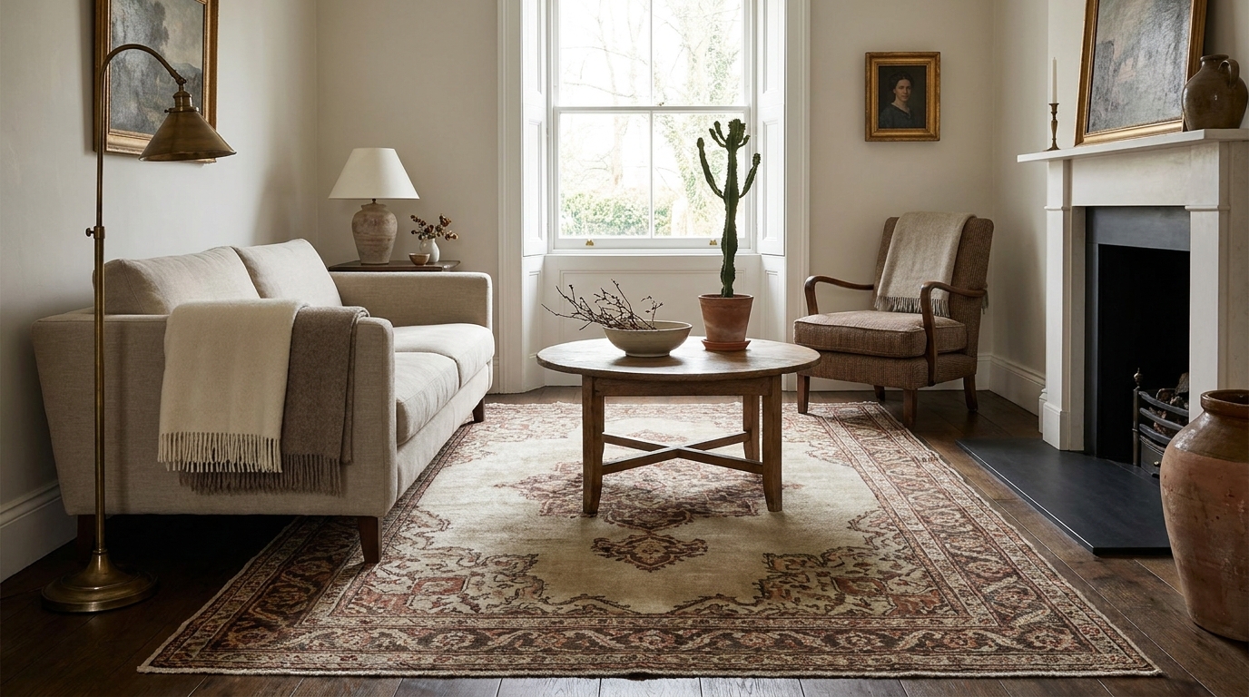Traditional and classic living room rug picks — Persian, medallion, and floral border