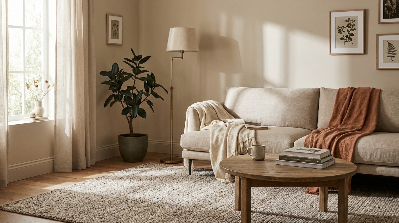 living room mistakes — editorial home decor styled scene with natural daylight and renter-friendly setup