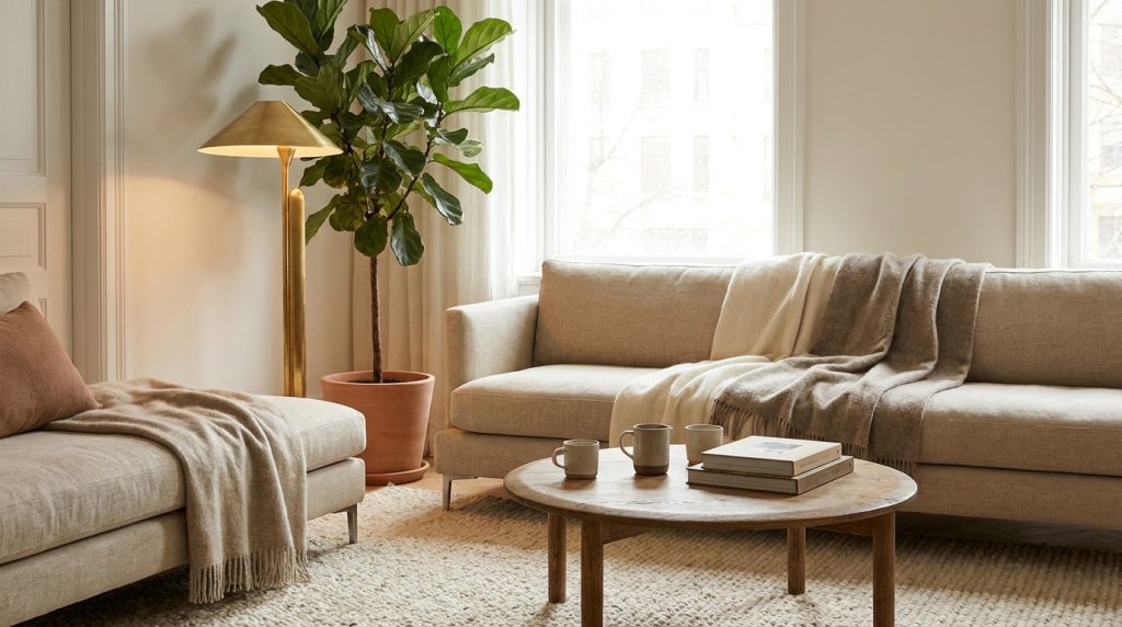cozy living room - feature - editorial home decor styling photography 2026