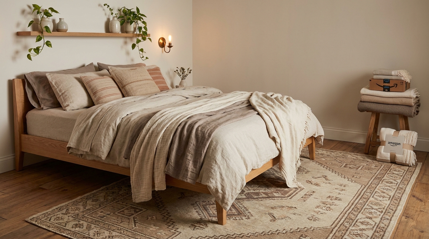 Amazon bedroom textile and pillow finds under $50