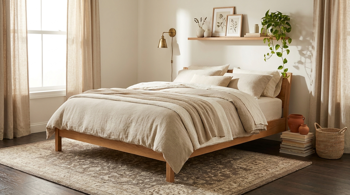 Transition bedroom from teen to young adult with neutral base