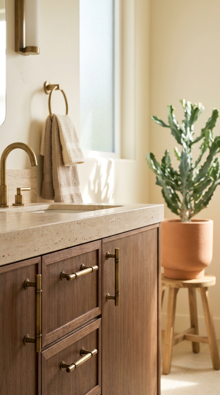 bathroom decor mistakes — editorial home decor styled scene with natural daylight and renter-friendly setup