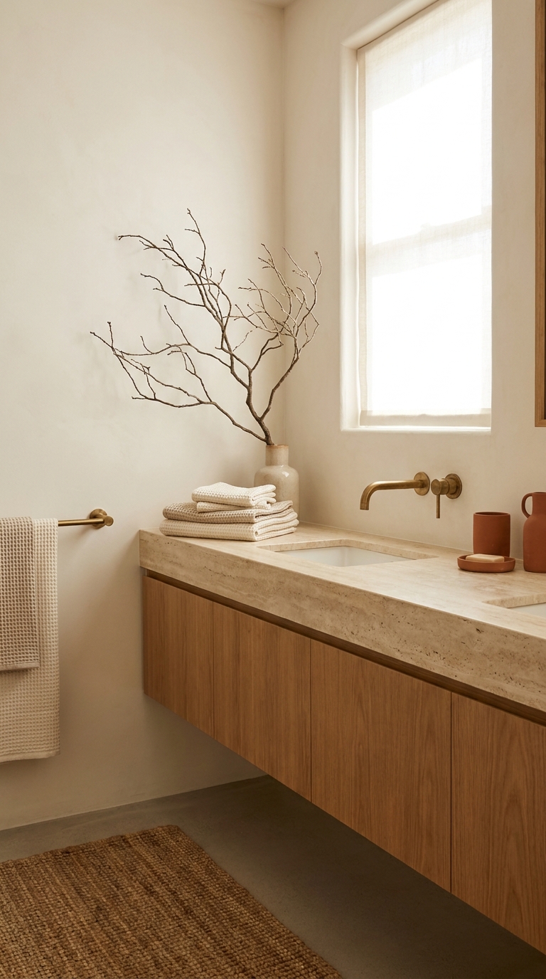 bathroom decor mistakes — editorial home decor styled scene with natural daylight and renter-friendly setup