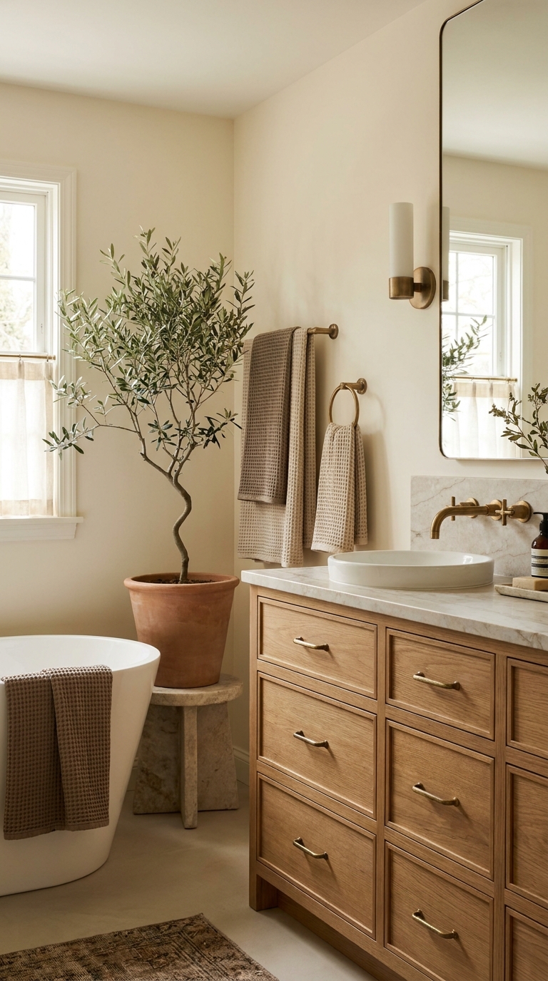 bathroom decor mistakes — editorial home decor styled scene with natural daylight and renter-friendly setup