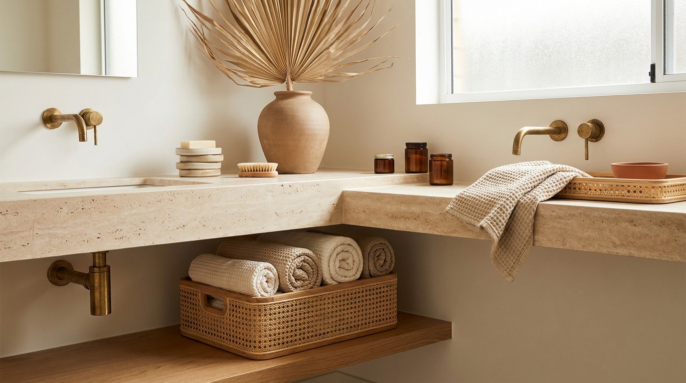 Cane storage and counter styling