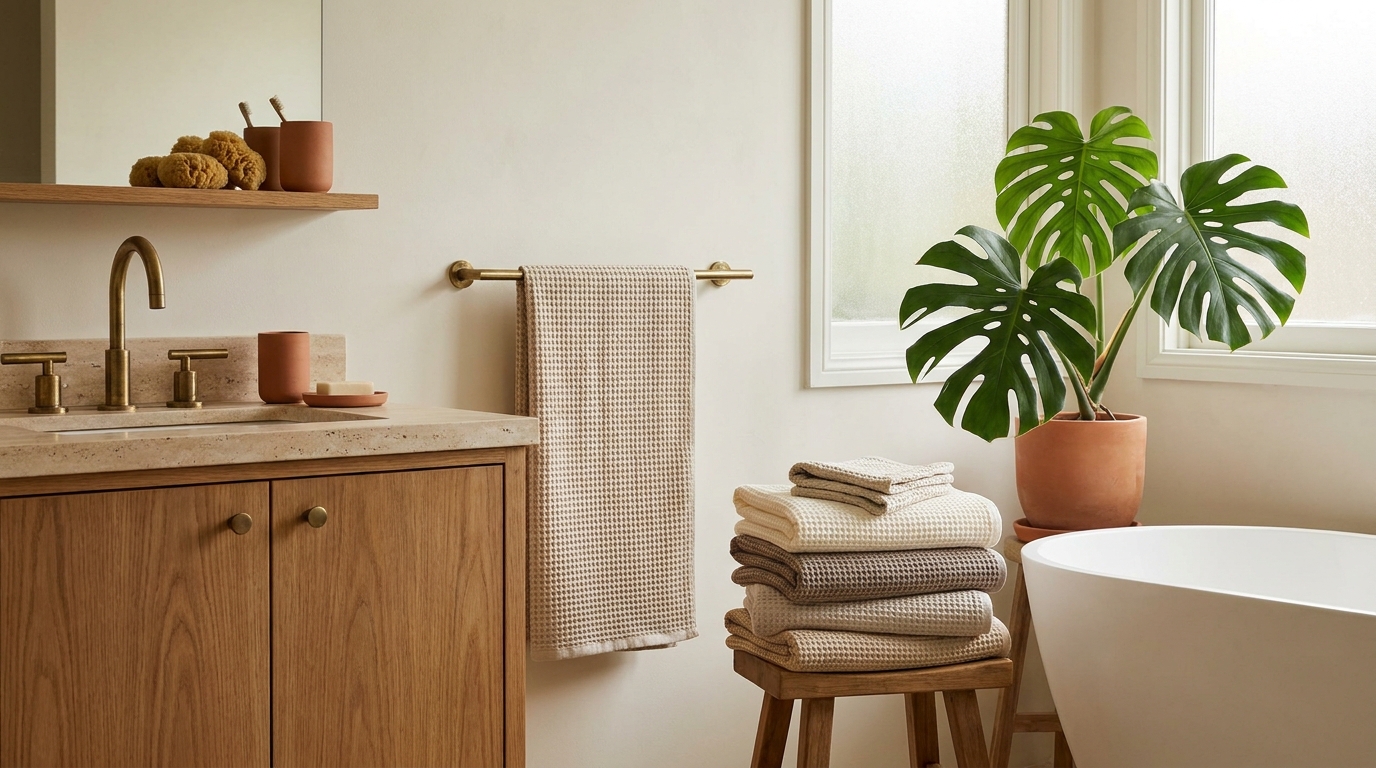 Waffle weave bath towels - inline-4