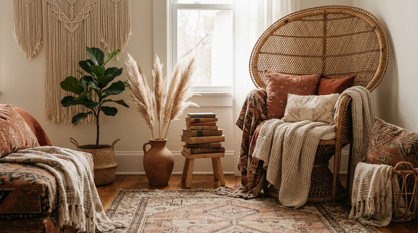 Boho cottagecore maximalist comparison table