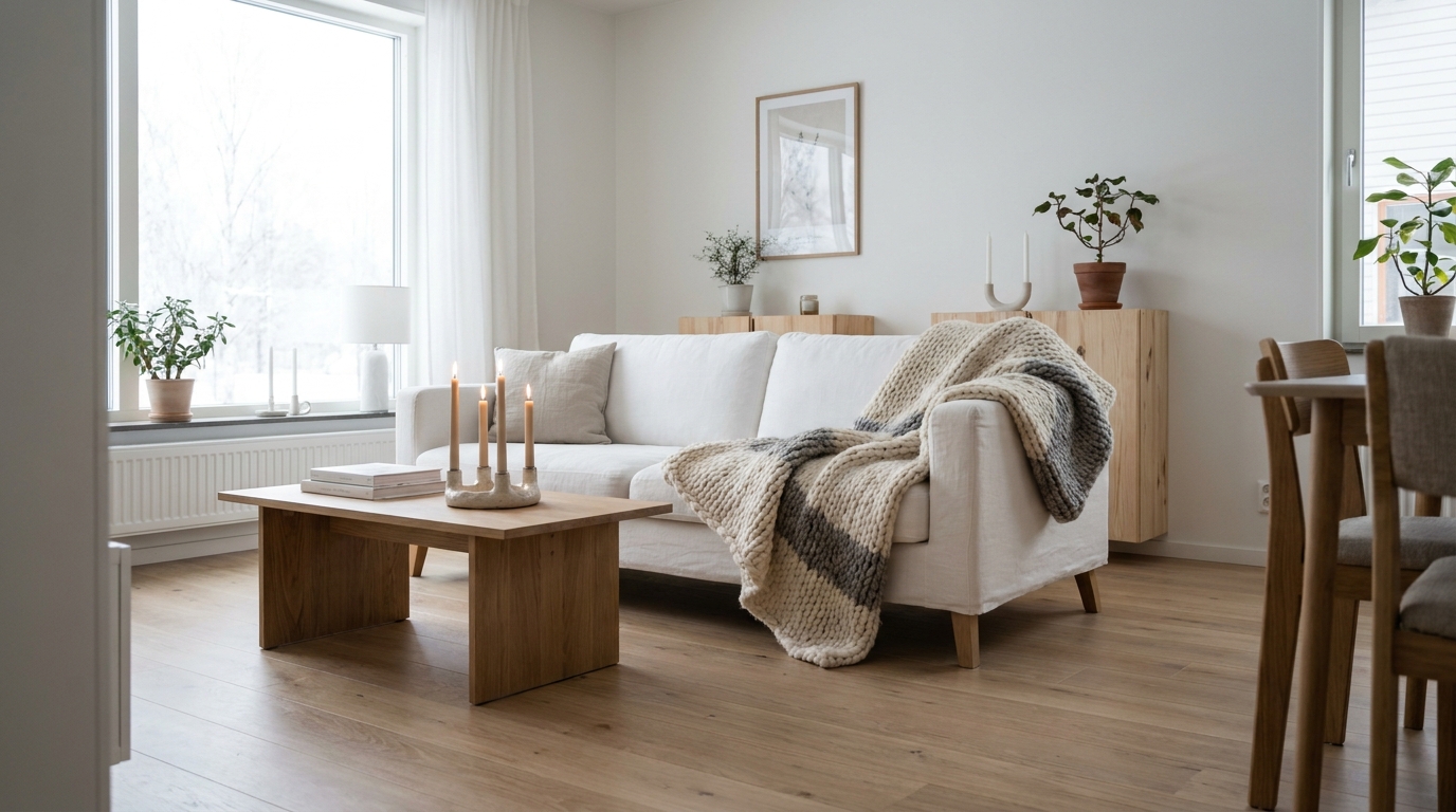 Layering Warmth in Scandinavian Decor Sheepskin Candles Textiles That Work — feature image