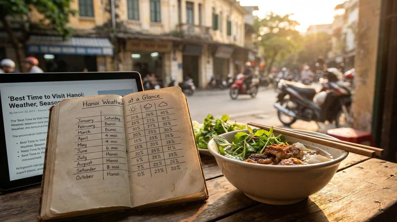 best time to visit hanoi — Hanoi Weather at a Glance: Quick Reference Table