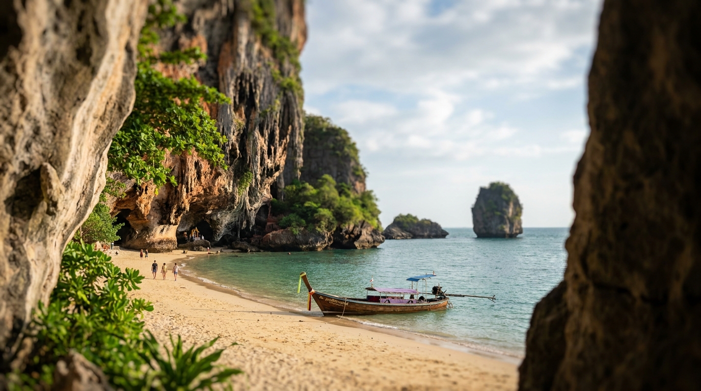 2. Phra Nang Cave Beach — Best for Scenery - best beaches krabi