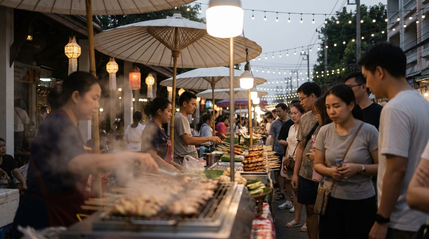 Chiang Mai Night Bazaar and Sunday Walking Street: Where To Graze - chiang mai food guide
