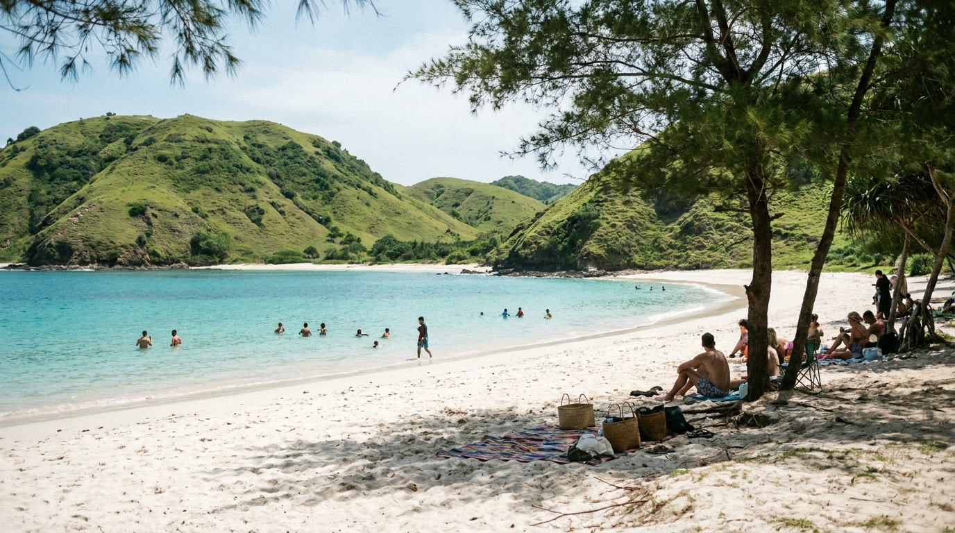 Mawun Beach: Best for Swimming and Picnics - best beaches lombok