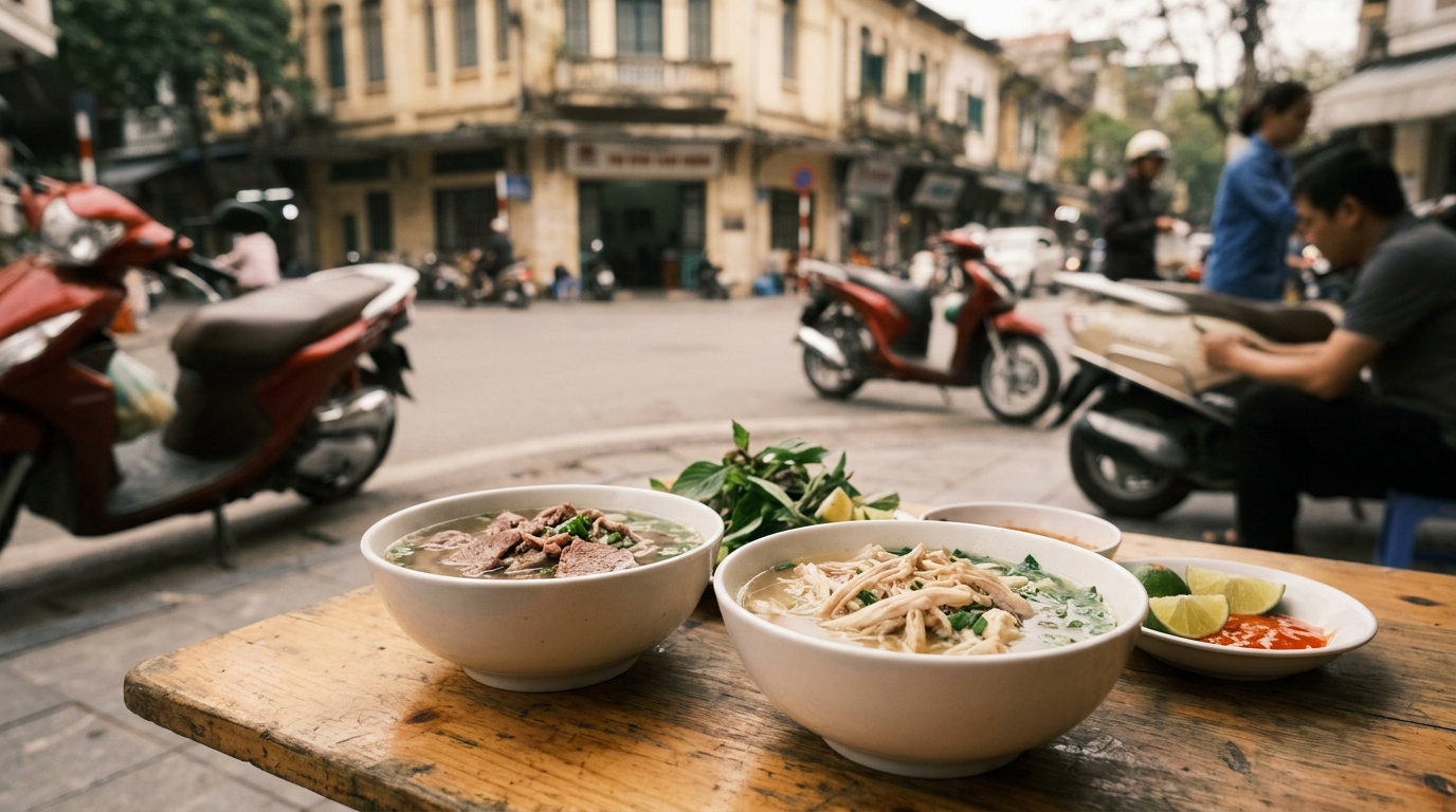 The Non-Negotiable Dish: Pho Bo and Pho Ga - hanoi food guide