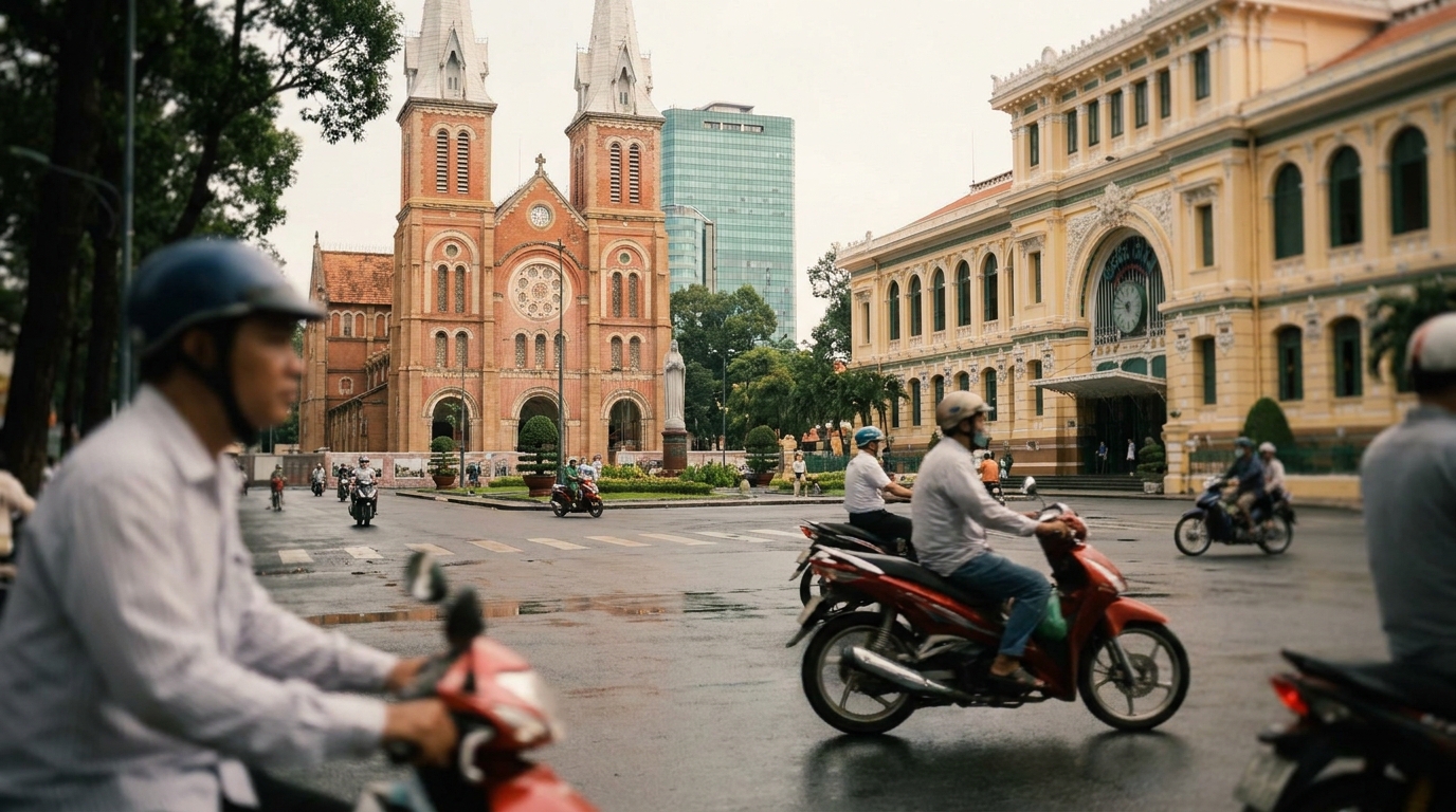 Day 1: District 1 Landmarks and French Colonial Core - ho chi minh city itinerary 4 days