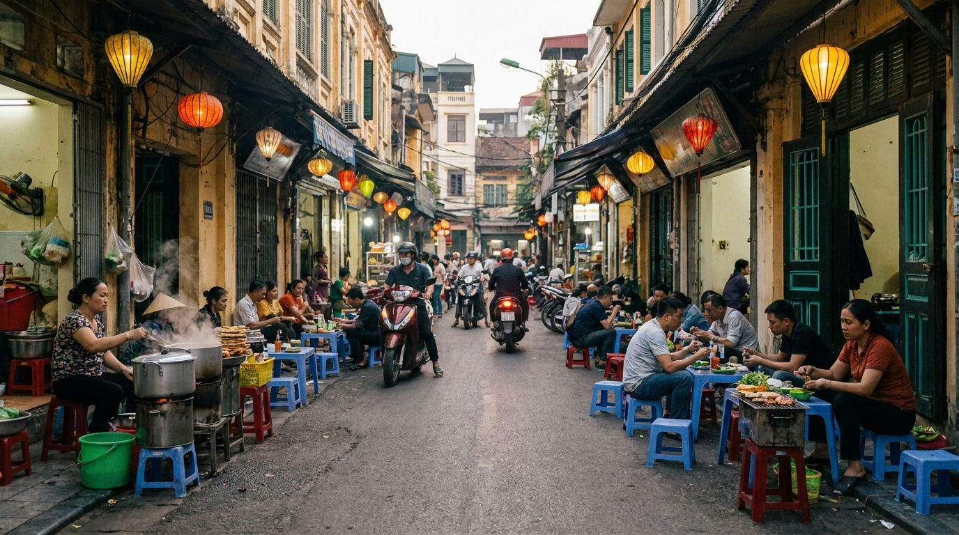The Old Quarter's Best Street Food Streets - hanoi food guide