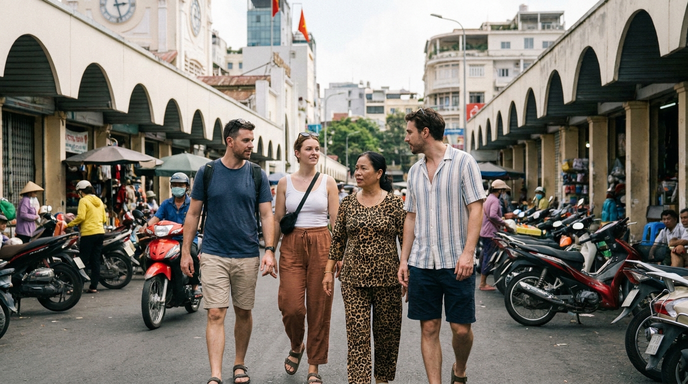4. Walk Through the Ben Thanh Market Area - things to do in ho chi minh city