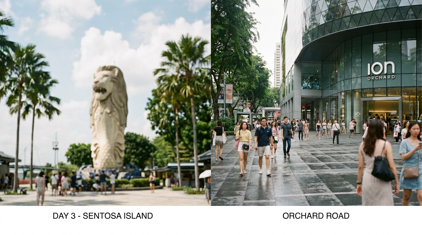Day 3: Sentosa Island and Orchard Road - singapore itinerary