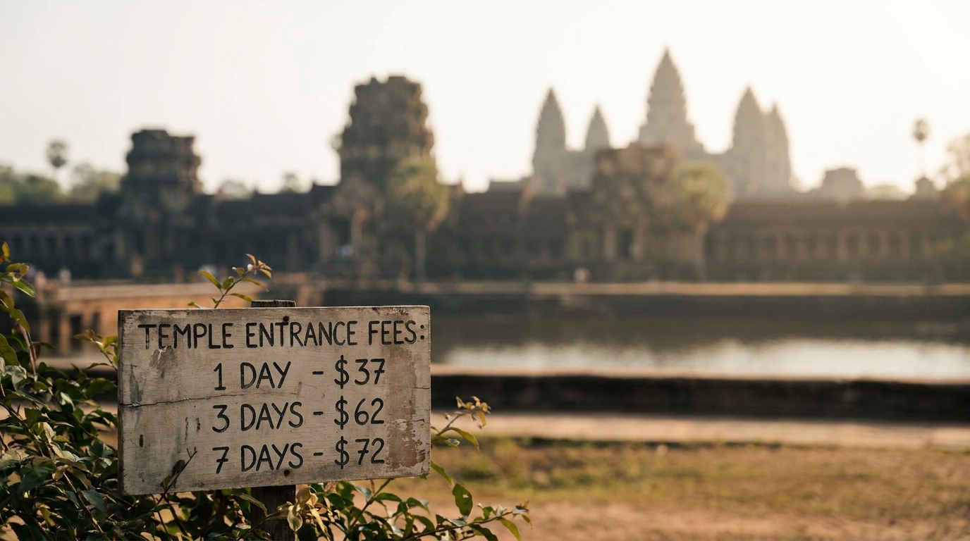 Angkor Wat & Temple Entrance Fees - siem reap travel cost