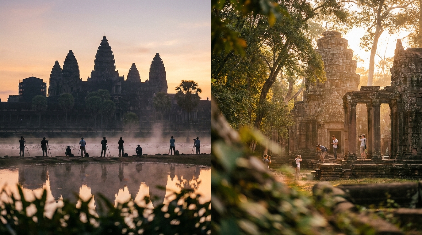 Best Time for Angkor Wat Sunrise and Sunset - best time to visit siem reap