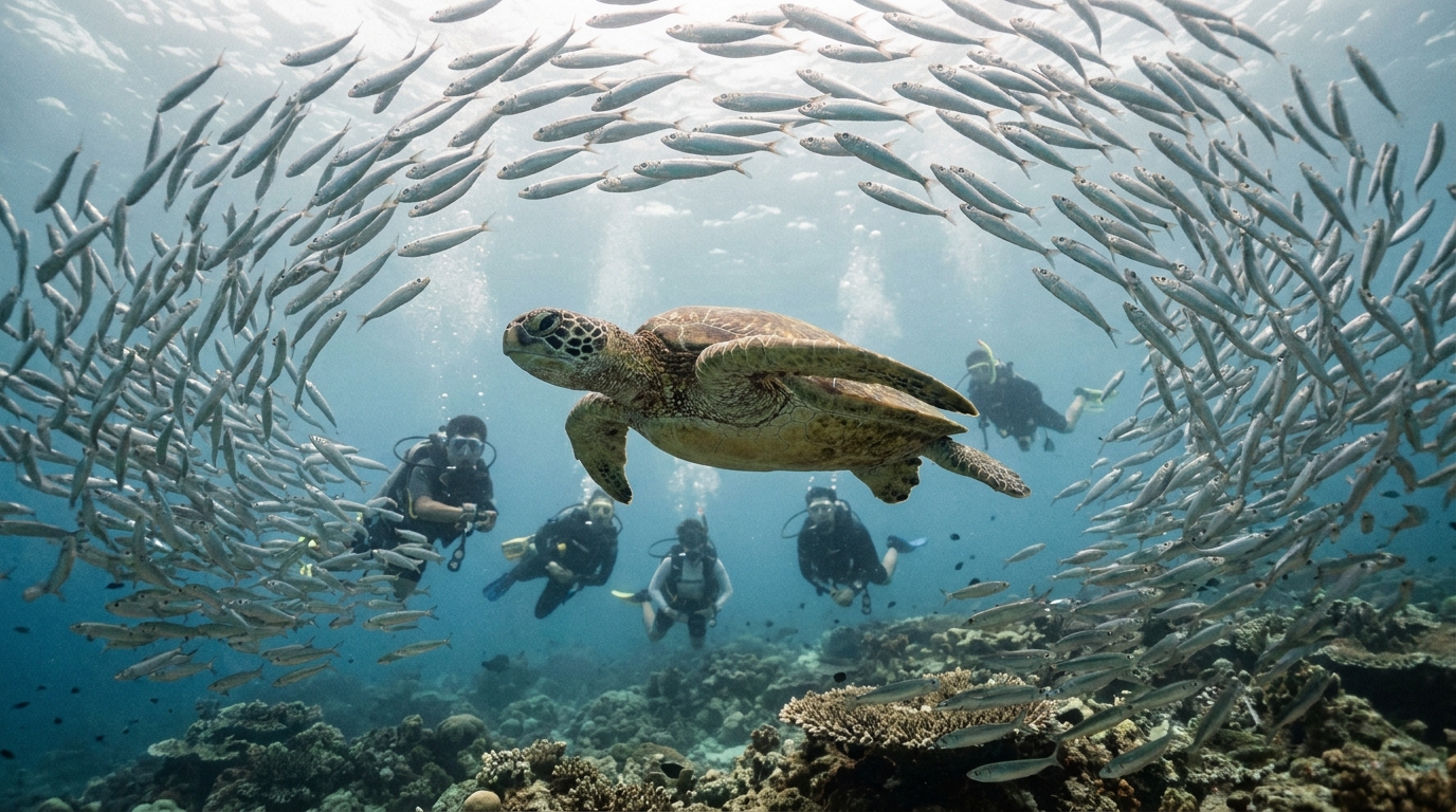 Moalboal Sardine Run and Turtle Watching - day trips from cebu