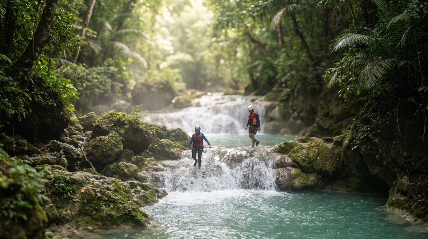 2. Canyoneer Kawasan Falls in Badian - things to do in cebu