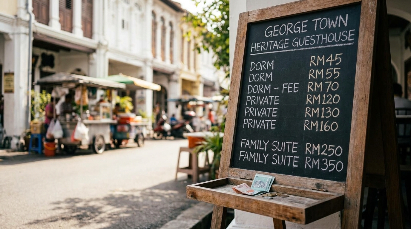 Penang Accommodation Costs - penang travel cost