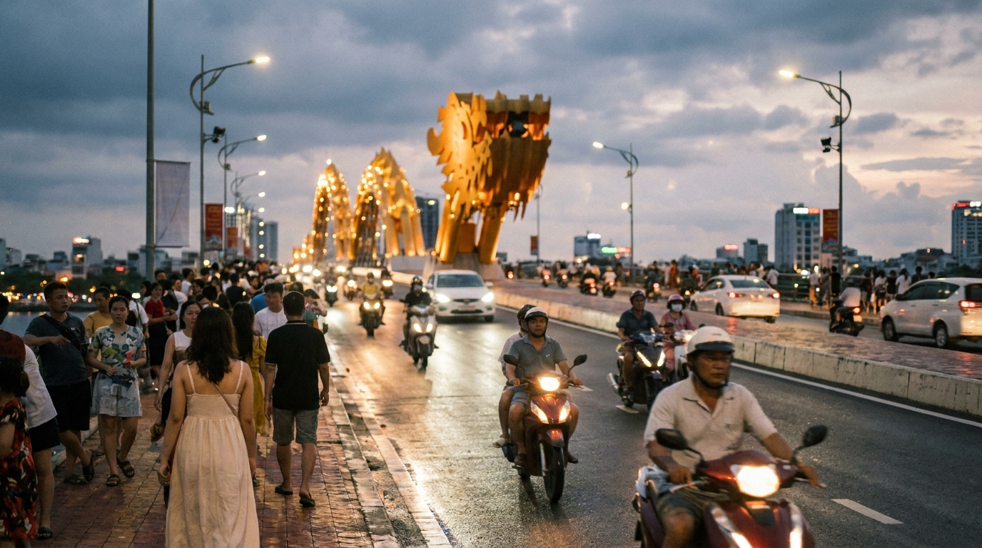 4. Cross the Dragon Bridge on a Weekend Night - things to do in da nang