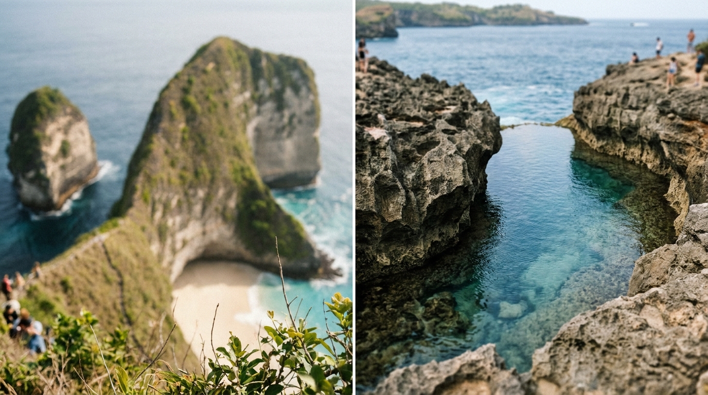 1. Nusa Penida: Kelingking Beach and Angel's Billabong - day trips from bali