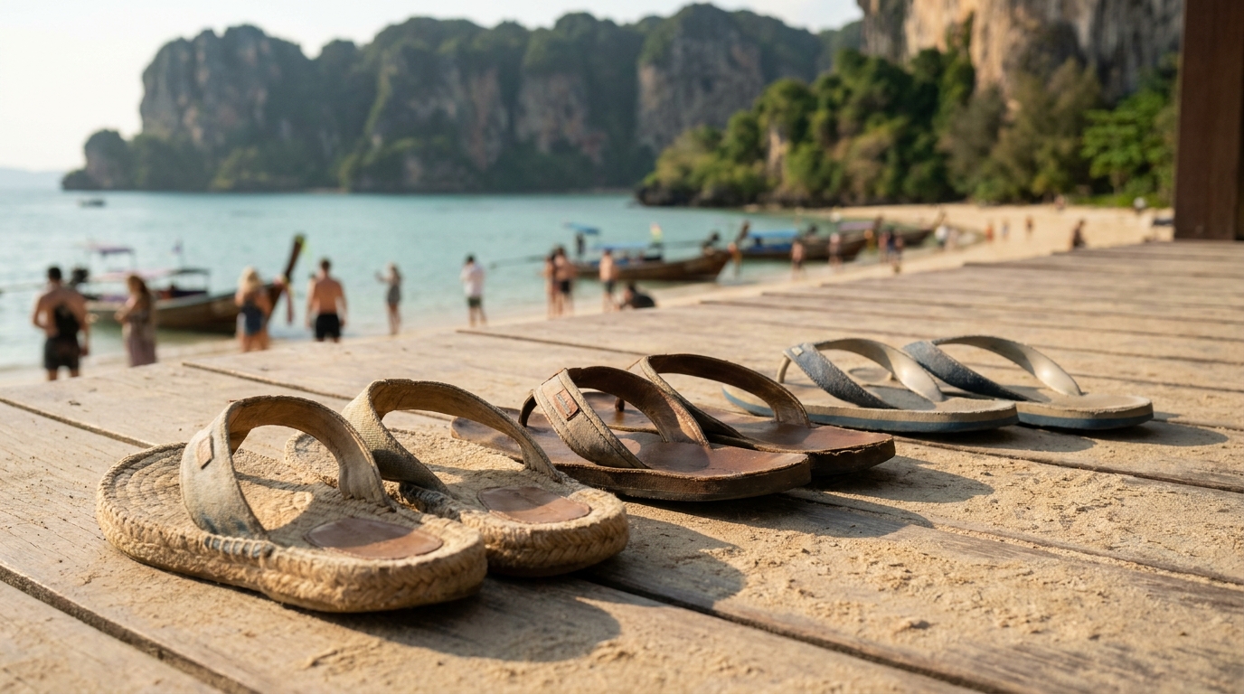 Footwear: Three Pairs Maximum - krabi packing list