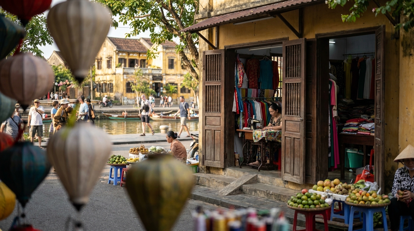 Day 1 Afternoon: Tailors, Markets, and the Riverside - hoi an itinerary 3 days