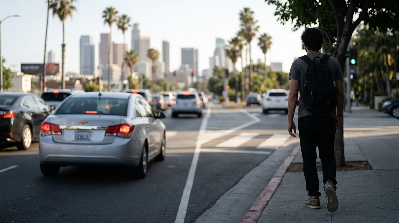 Getting Around: Car vs Walking - los angeles vs san francisco