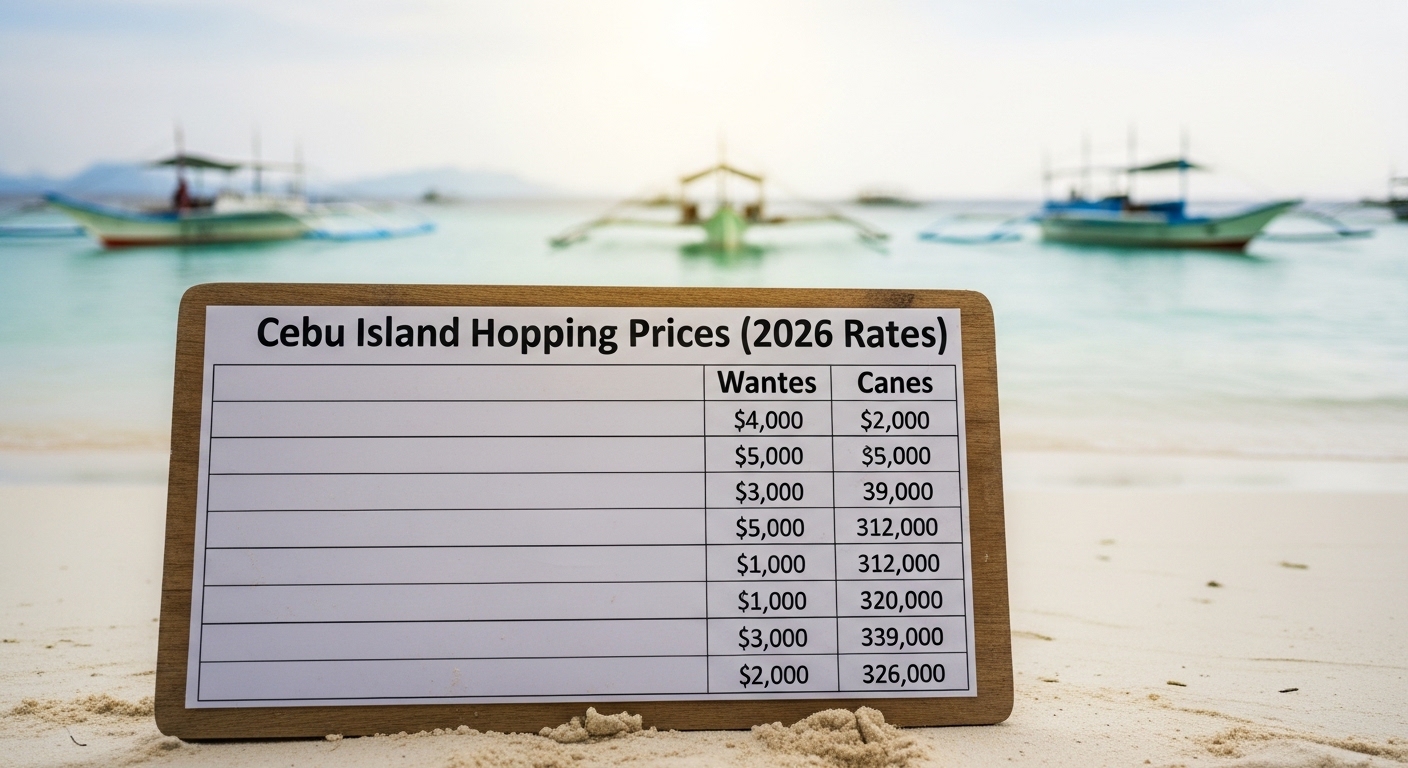 Cebu Island Hopping Tour Prices Compared (2026 Rates)