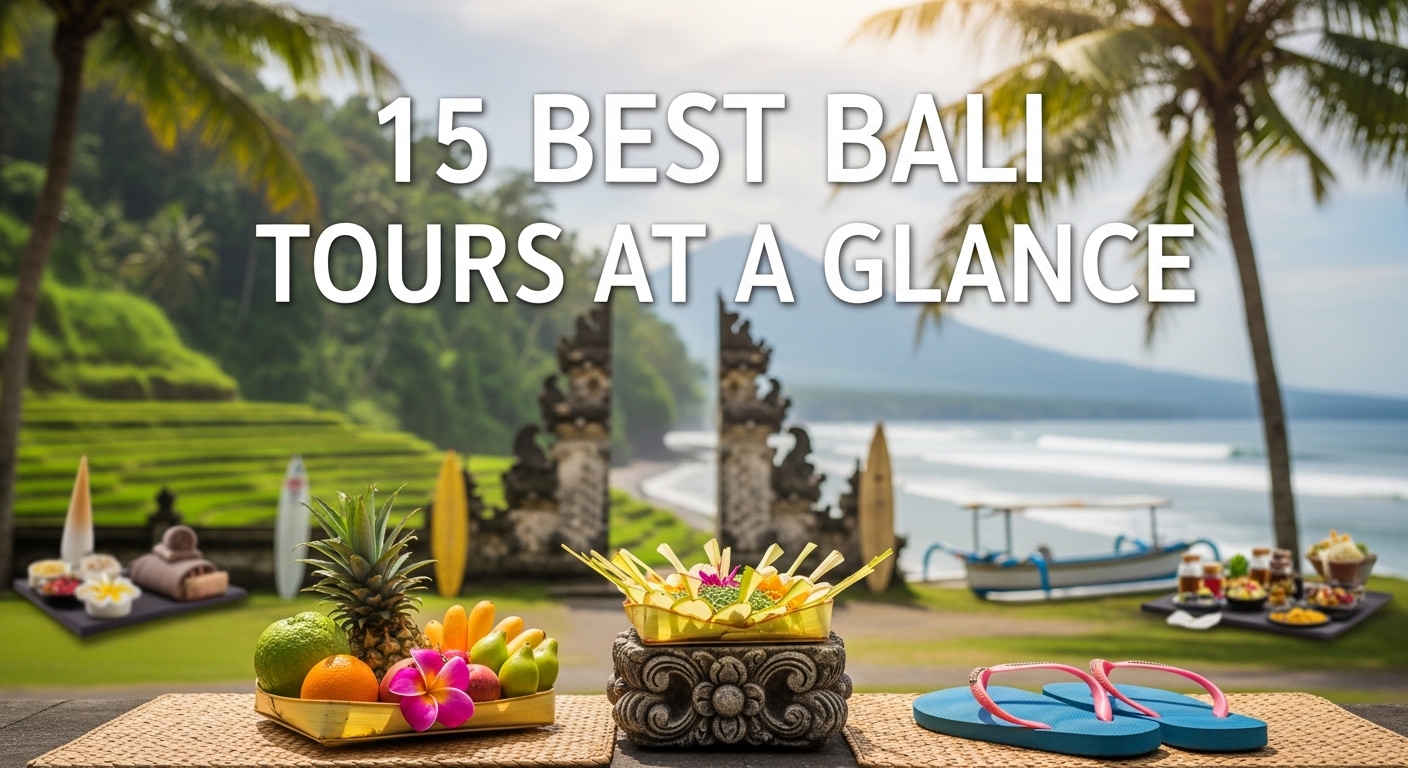 Quick Comparison: 15 Best Bali Tours at a Glance best tours bali