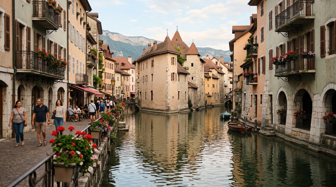 Annecy old town canal France - in annecy travel guide