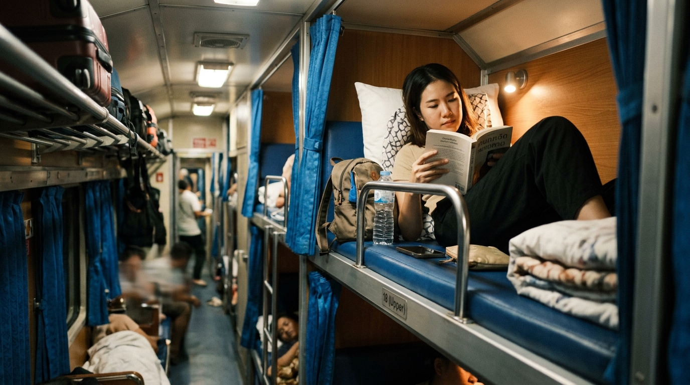 Overnight train from Bangkok to Chiang Mai with sleeper berth - bangkok chiang mai sleeper train interior in bangkok vs chiang mai