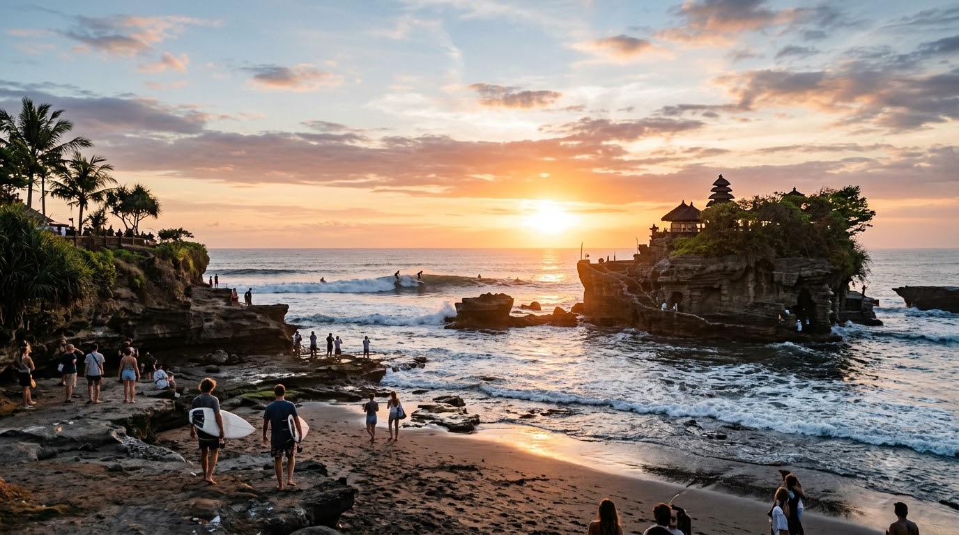 Day 2: Canggu Surf + Tanah Lot Sunset in Bali, Indonesia
