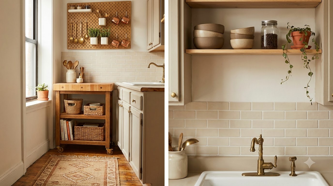 Kitchen Ideas for Renters Who Can't Renovate — 37 Small Apartment Decor Ideas That Make Tiny Spaces Feel Bigger (2026)