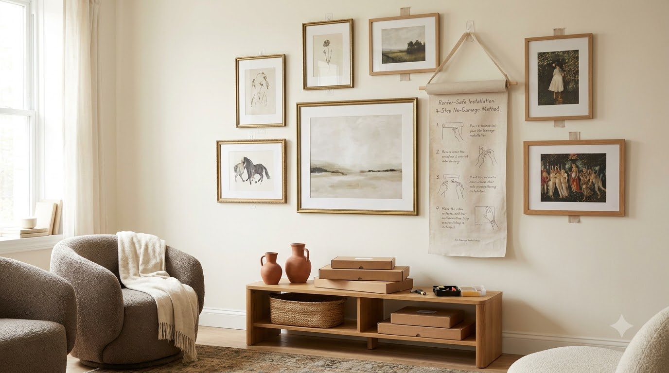 Renter-Safe Installation: The 4-Step No-Damage Method — Hidden Amazon Gallery Wall Finds Under $30: 17 Budget Picks That