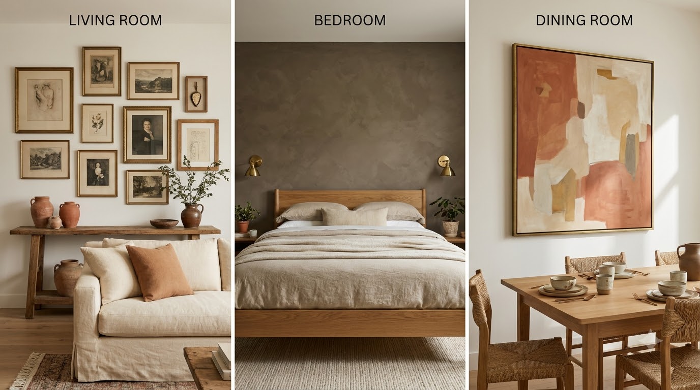 Room-by-room recommendations — Gallery Wall vs Accent Wall vs Statement Art: Which One?