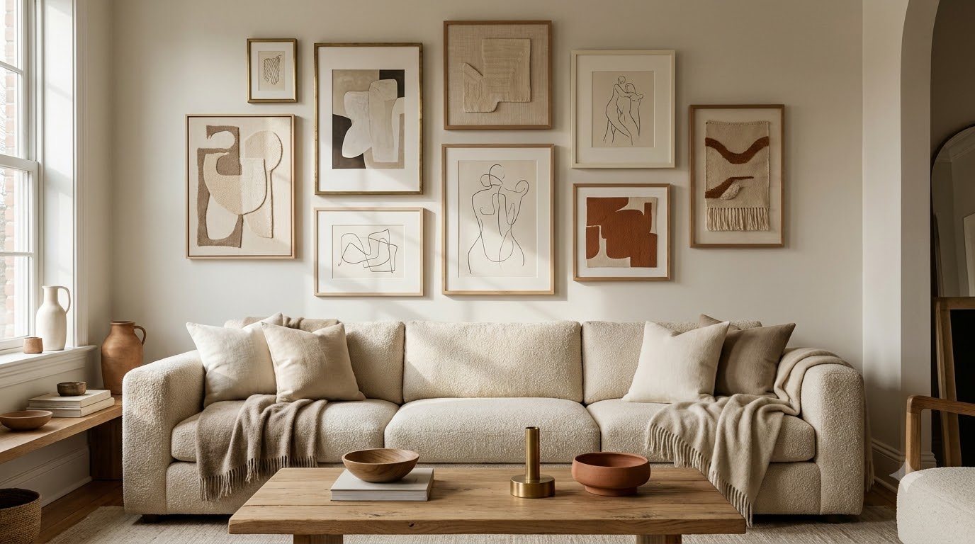 Style an Aesthetic Gallery Wall Above a Sofa — Aesthetic Gallery Wall Setups 2026