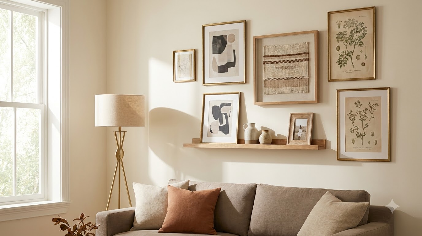 What Lighting Makes a Gallery Wall Look Finished? — Living Room Gallery Wall Ideas: Layout and Styling Guide