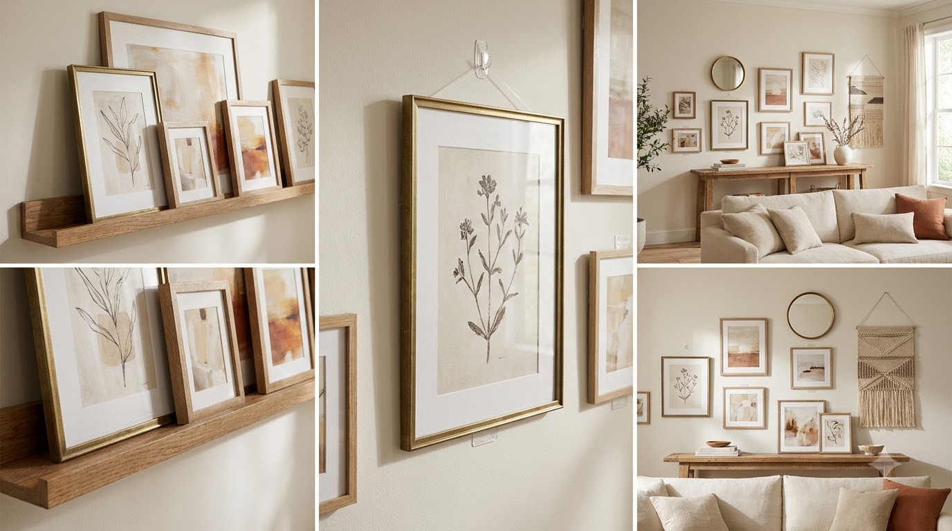 How Do You Hang a Gallery Wall Without Drilling Too Much? — Living Room Gallery Wall Ideas: Layout and Styling Guide